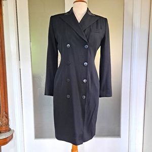 Lauren Ralph Lauren double-breasted black tuxedo dress Vintage